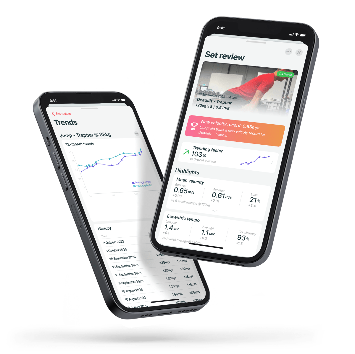 The Metric app highlighting the Trends feature for measuring fatigue and readiness